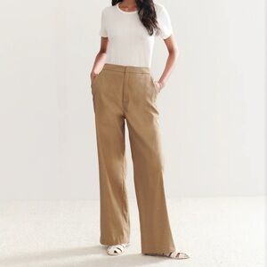 Jenni Kayne Linen Keaton Pant, Khaki, size 6